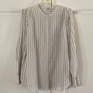 Blouse - Blue & Cream stripes